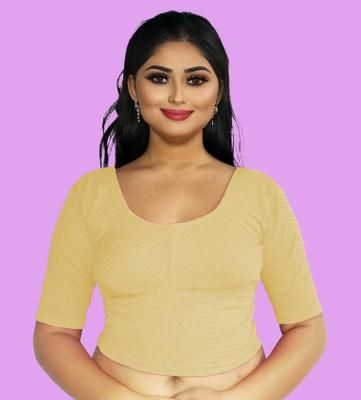 PU Fashion Round Neck Women Blouse