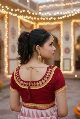 JS Textile Round Neck Women Blouse