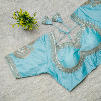 Modern Mughals Sweetheart Neck Women Blouse