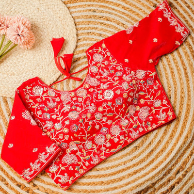 Niraj Creations V-Neck Women Blouse