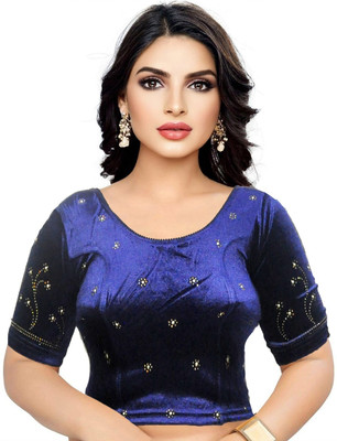 PU Fashion Round Neck Women Blouse