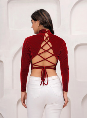 WOOFIN Halter Neck Women Blouse