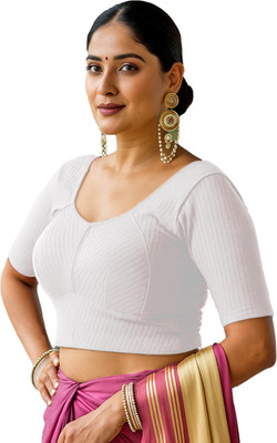 PU Fashion Round Neck Women Blouse