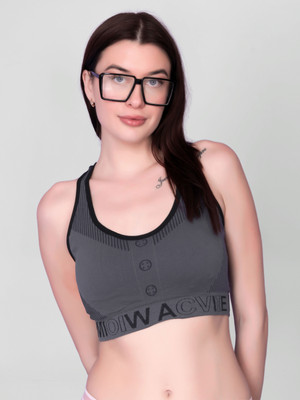 DealSeven fashion Women Bralette Lightly Padded Bra(Grey)