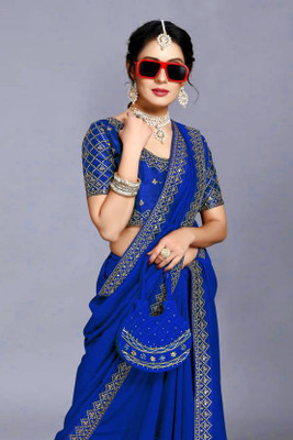 NET FORCE CREATION Georgette Embroidered Blouse Material