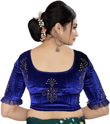 PU Fashion Round Neck Women Blouse
