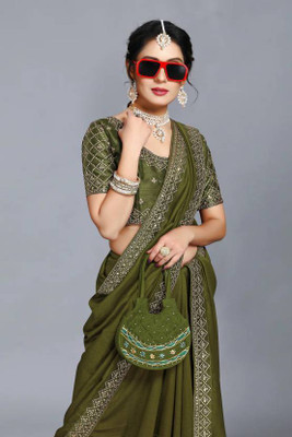 NET FORCE CREATION Georgette Embroidered Blouse Material