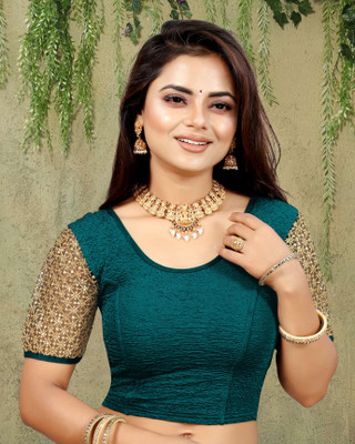 ZINGTROVE Round Neck Women Blouse