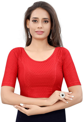 PU Fashion Round Neck Women Blouse