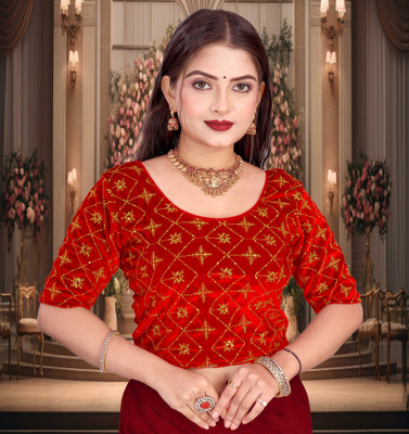 PU Fashion Round Neck Women Blouse