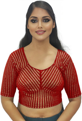 PU Fashion Round Neck Women Blouse