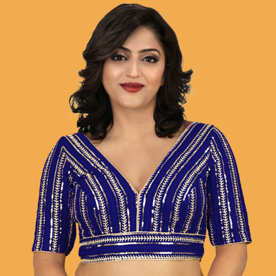 PU Fashion V-Neck Women Blouse