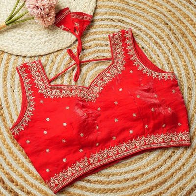 Modern Mughals Sweetheart Neck Women Blouse