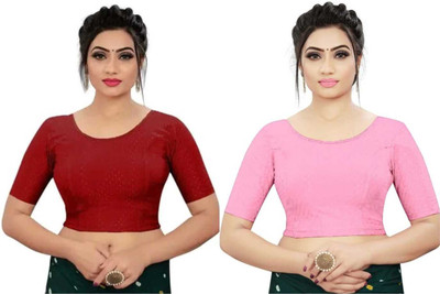 PRIYANKA TEXTILES U-Neck Women Blouse