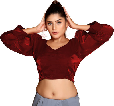 PU Fashion Sweetheart Neck Women Blouse