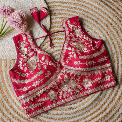 JODIDAR Sweetheart Neck Women Blouse