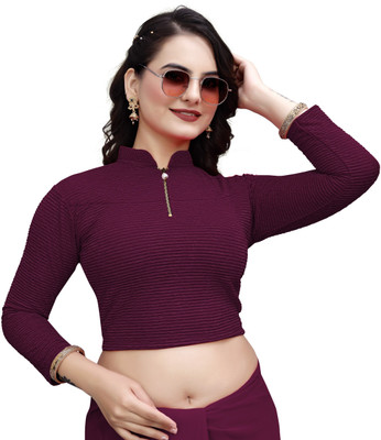 aayansh creations Band collar Women Blouse