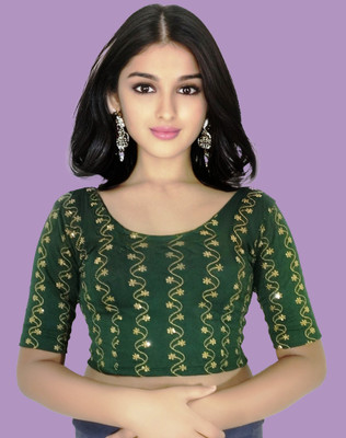 PU Fashion Round Neck Women Blouse