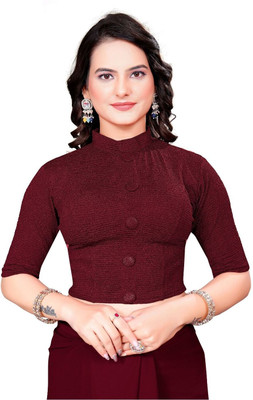 Chandan Tex Fab Band collar Women Blouse