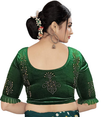 PU Fashion Round Neck Women Blouse