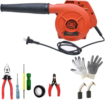 Hillgrove HGM1260M2 800W-18000RPM Electric Air Blower Dust Cleaner with 5Pcs Hand Tool Kit Forward Curved Air Blower(Corded Vacuum)