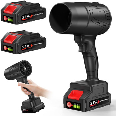 GIGMART Cordless Leaf Blower Battery High Power Rechargeable Vacuum Cleaner-Black Airfoil Air Blower(Cordless)