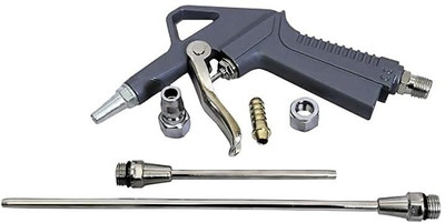 ZIODIC Metal Air Dust Blow Gun (Grey and Silver) -Set of 5 Pieces Air Blower(Pneumatic Vacuum)