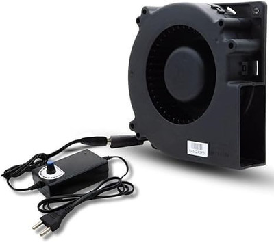 Enormity Square DC Blower Fan 120*32mm Speed Controller Centrifugal, Wood Stove 3500RPM Forward Curved Air Blower(Corded & Cordless)