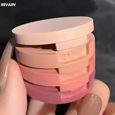 revary 3 in1 face blusher,eyeshadow,Highlighter travel friendly (SHADE 01)(MULTI)
