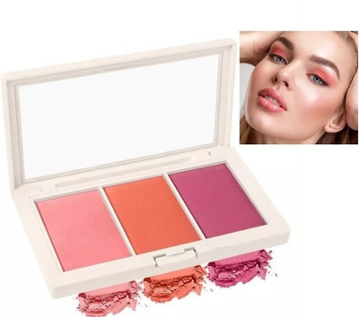 Amaryllis Best Palette 3 in 1 Makeup Powder Set Compact Powder Blush(Multicolour)