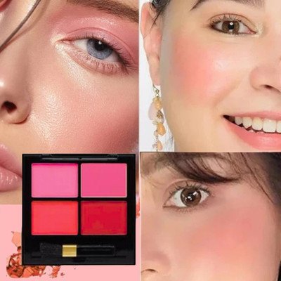 BLUST&FAMME 4 IN 1 BLUSHER PALETTE MULTI COLOR PACK OF 1 girls makeup(multi)