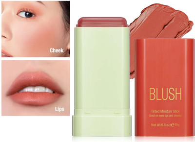 tanvi27 3 in 1 Cheeks Lips Eyes Natural Matte Cream Blush, Easy to Blend Multi-Use Tint(PEACH)