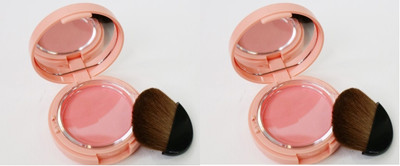 AFARAXIA New Easy to Blend Lightweight & Natural Finish blusher with apply brush(Pink)