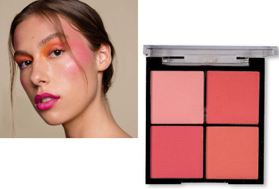 Sheny 4 IN 1 Glow Blusher Palette Shimmery Matte Finish Ultra Glow for Face Makeup(MULTICOLOUR)
