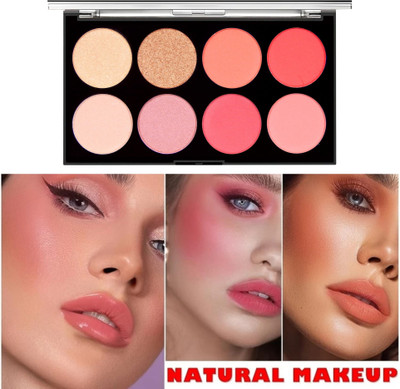 BLUST&FAMME 8 color fantasy matte blusher, shimmer highlighter and bronzer palette 1p(multi)