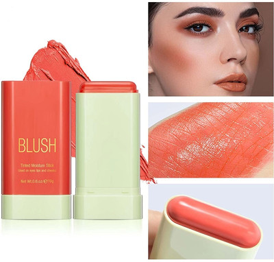 CATERINACHIARA Blush Stick 3 in 1 Cheeks Lips Eyes Moisturing Face Blush Multi-Use For All Skin(ORANGE)