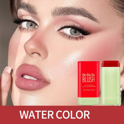 YAWI MATTE STICK BLUSHER RED LONG LASTING WATER PROOF BLUSHER STICK RED(RED)