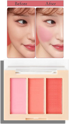 LILLYAMOR 3 in 1 Cheek Touch Blusher Palette(Multicolor)