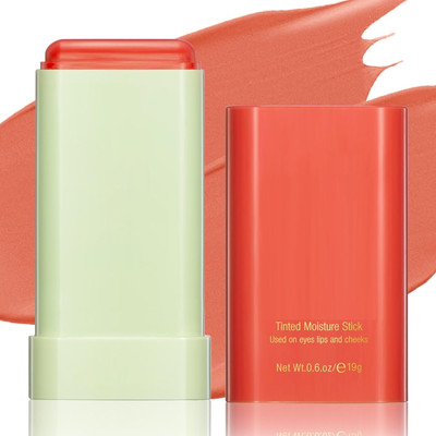 tanvi27 Makeup blusher provides charming color moisturizing your skin to easily create(Orange Peach)