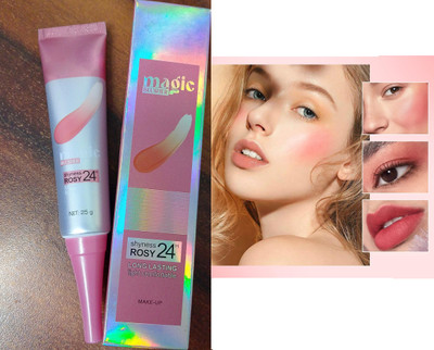 YAWI Matte Finish Cream Liquid Blush Waterproof Blusher(White)