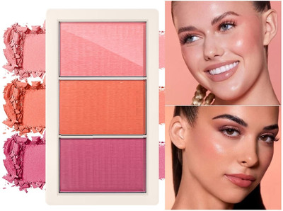 JANOST Soft Face & Cheek 3 IN 1 Blusher Long-lasting Makeup Blush(Multicolor)