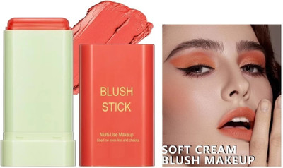 GABBU Glow Blush Stick - Cream Blush Stick with Blush Stick Brush- orange(ORANGE)