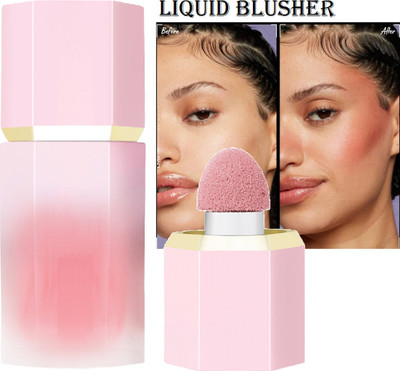 KAIASHA 3 in 1 Cheeks Lips Eyes Moisturing Face Blush Multi-Use For All Skin(pink)