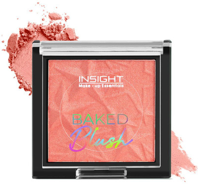 Insight Cosmetics Baked Blush & Highlighter For Face (Shimmery & Glossy Finish) 04(Parisian Cherry)