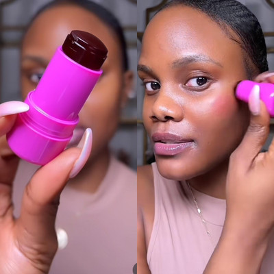 tanvi27 Best Lip And Cheek Stain | Natural Long-Lasting Multi Use Makeup Blush Stick(purple)