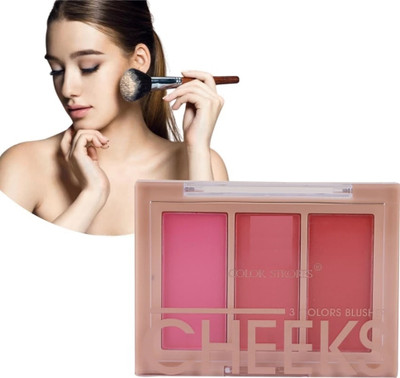 GABBU 3Color Blusher Palette Pressed Powder Blush(MULTI COLOR)