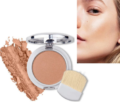 Neycare blush powder with mirror and brush Natural Face Looking(Peach Brown)