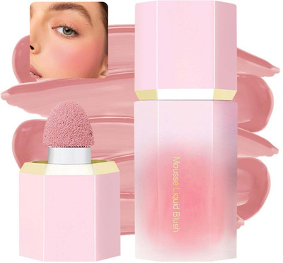 manasona Long Lasting Blendable Lightweight Moisturizing Liquid Blush for Cheeks(PEACH PINK)