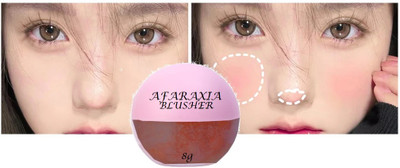 AFARAXIA Korean Face Blusher Highly Pigmented & Easy to Blend | Lightweight Natural blush(BRICK PINK)