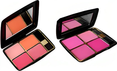 Glamezone Makeup Kit Blusher Palette Pack of 2 (Glam)(Multicolor)